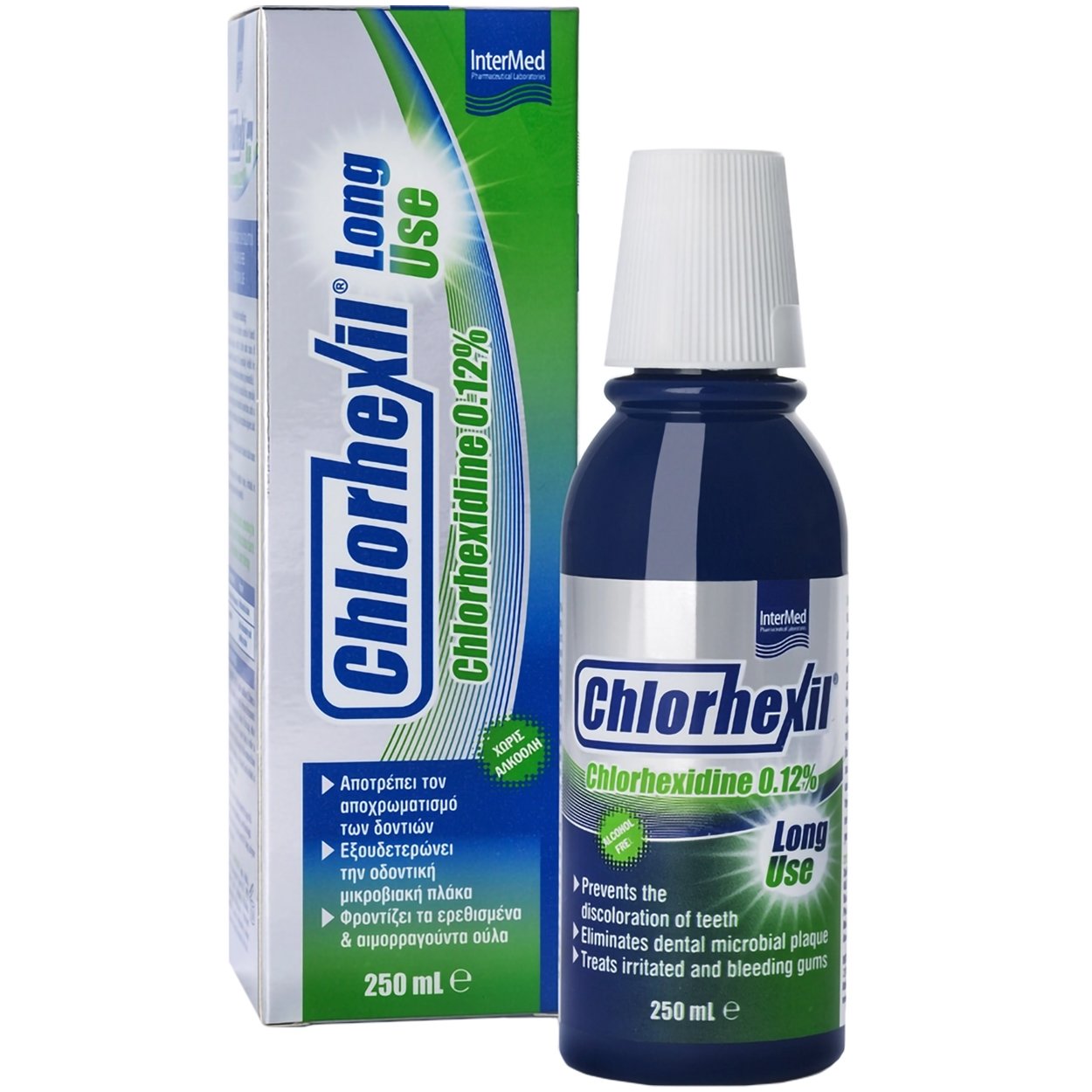 Chlorhexil Chlorhexil 0.12% Mouthwash Long Use Στοματικό Διάλυμα με Αντιμικροβιακή Προστασία για την Ανακούφιση των Ούλων & Φροντίδα των Δοντιών 250ml