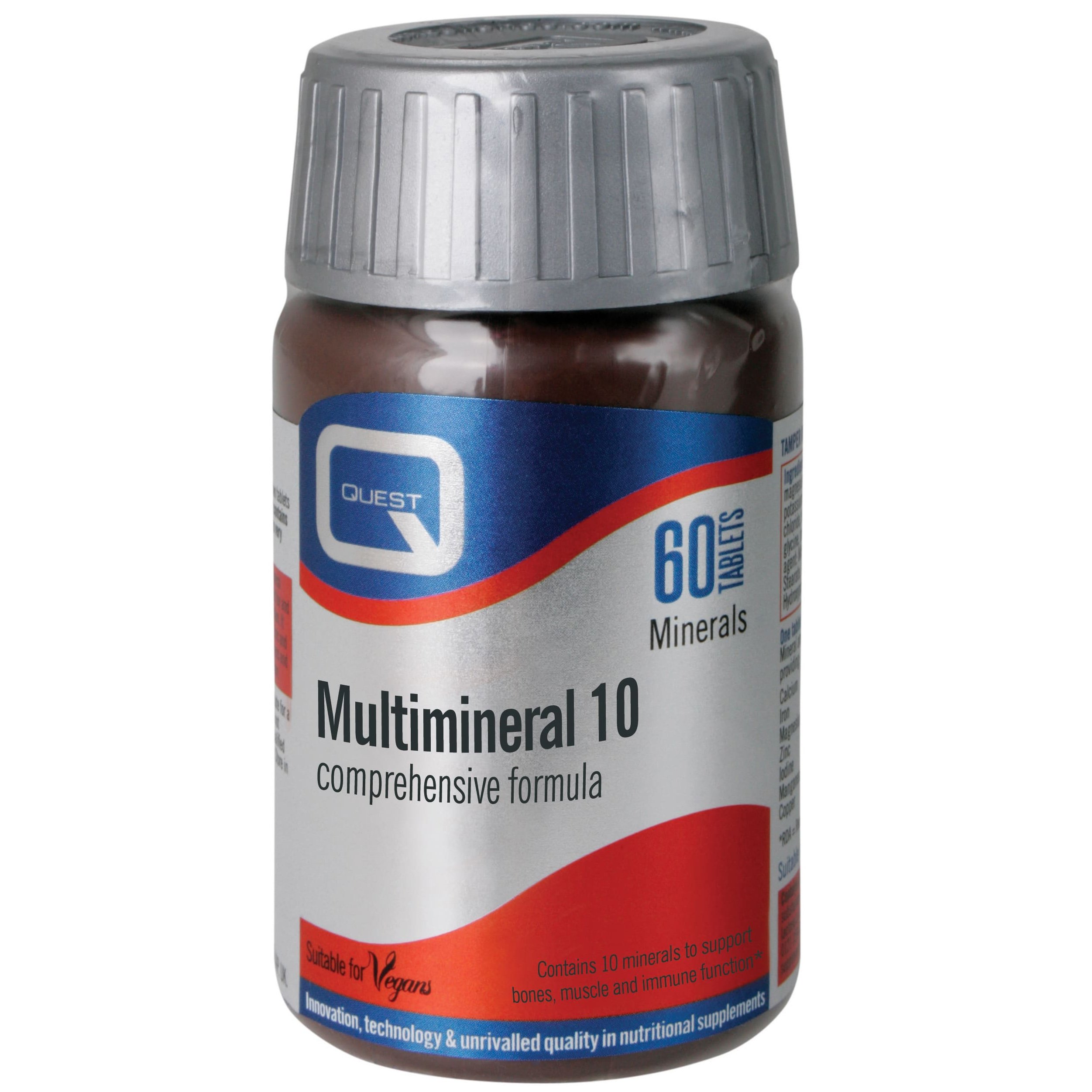 Quest Multimineral 10 Συμπλήρωμα Διατροφής για την Υγεία των Οστών, των Μυών & του Ανοσοποιητικού Συστήματος 60tabs