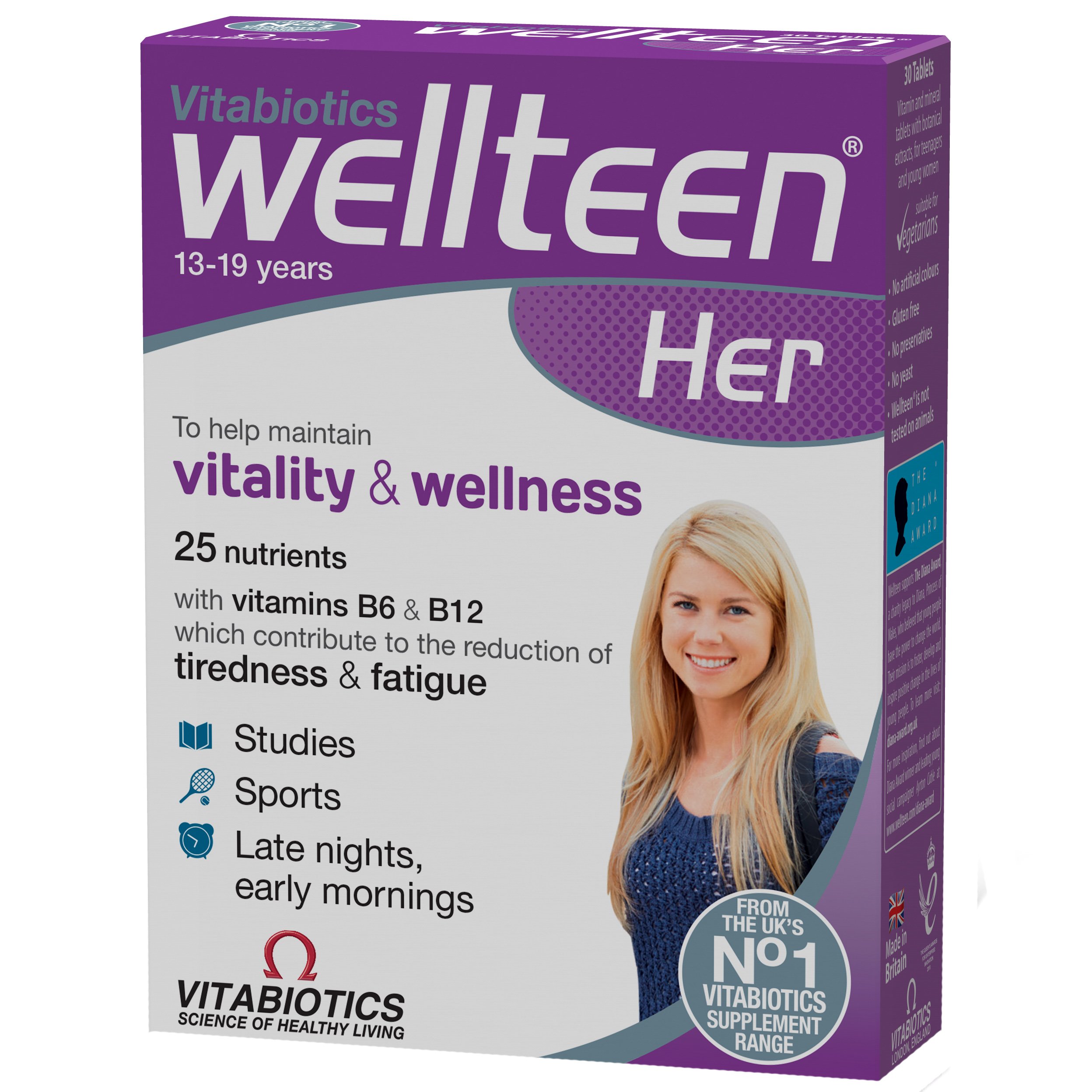 Vitabiotics Vitabiotics Wellteen Her Συμπλήρωμα Διατροφής Πολυβιταμινών για Κορίτσια 13 Έως 19 Ετών 30tabs
