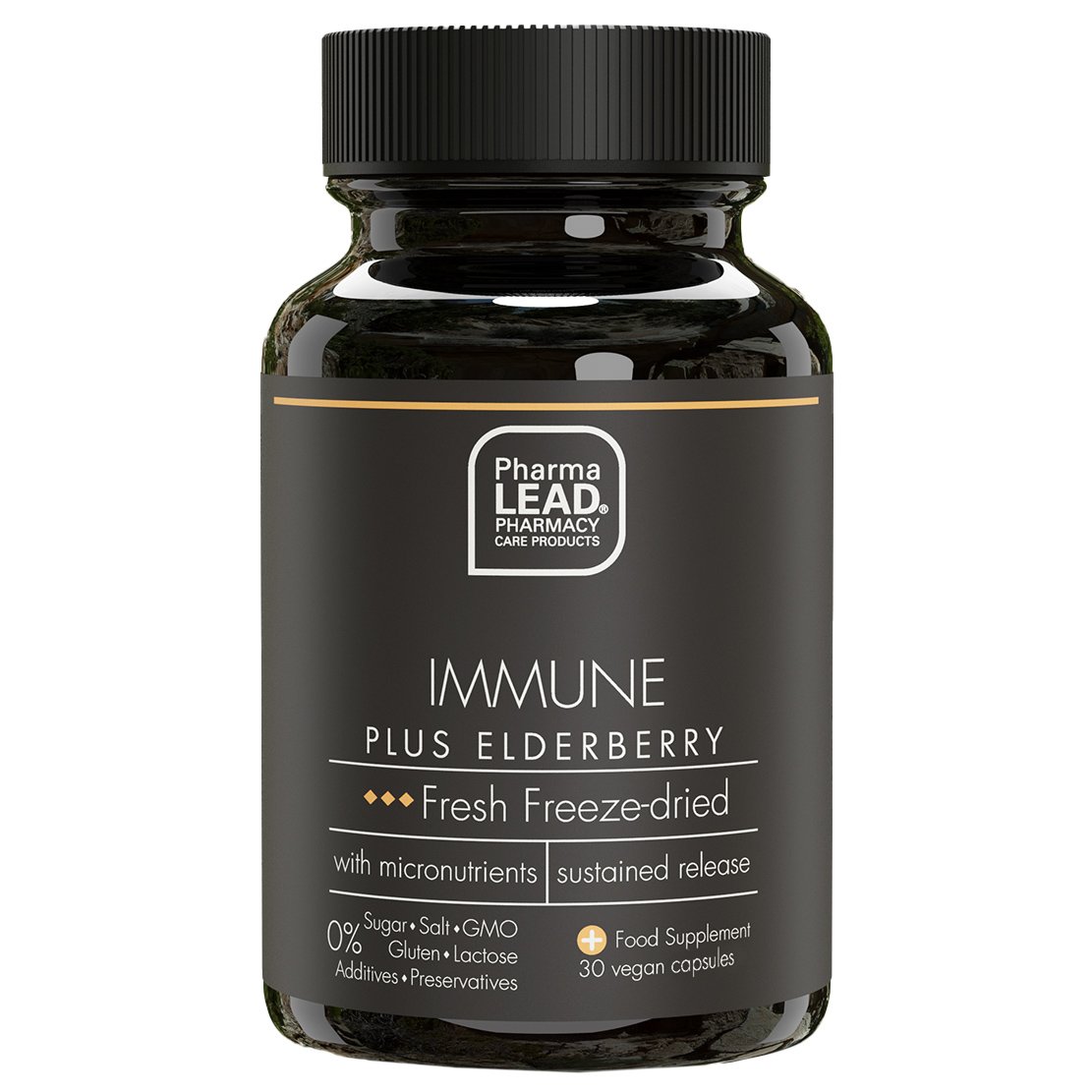 Pharmalead Black Range Immune Plus Elderberry Συμπλήρωμα Διατροφής για την Ενίσχυση της Λειτουργίας του Ανοσοποιητικού Συστήματος 30veg.caps