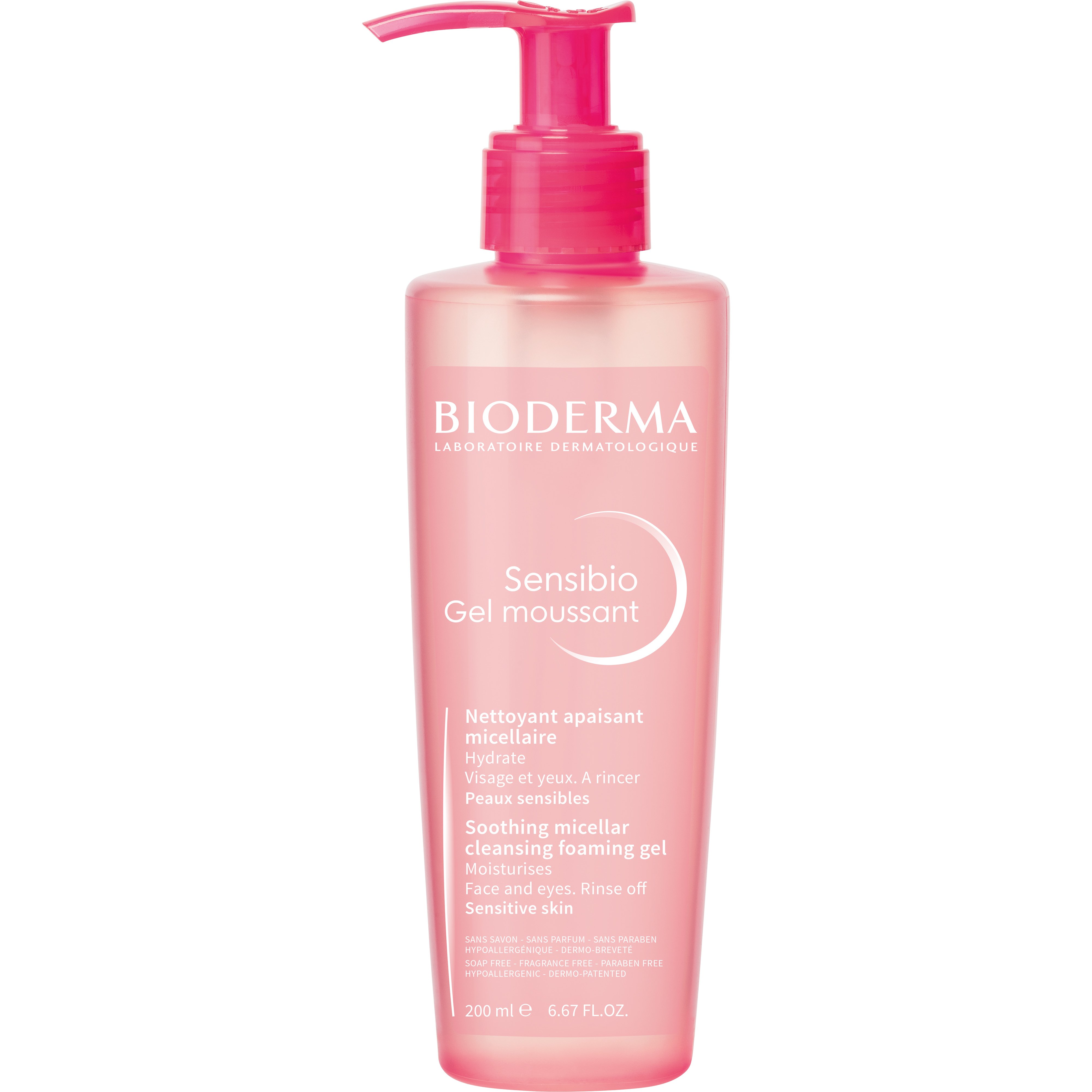 Bioderma Sensibio Gel Moussant, Τζελ Καθαρισμού για Ευαίσθητες Επιδερμίδες 200ml