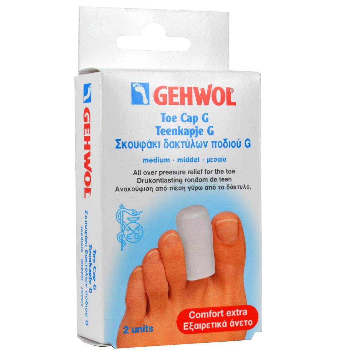 Gehwol Toe Cap G Medium/Μεσαίο Σκουφάκι Δακτύλων Ποδιού 2 τεμάχια