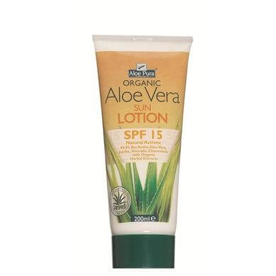 Optima Organic Aloe Vera Sun Protection Spf15 200ml