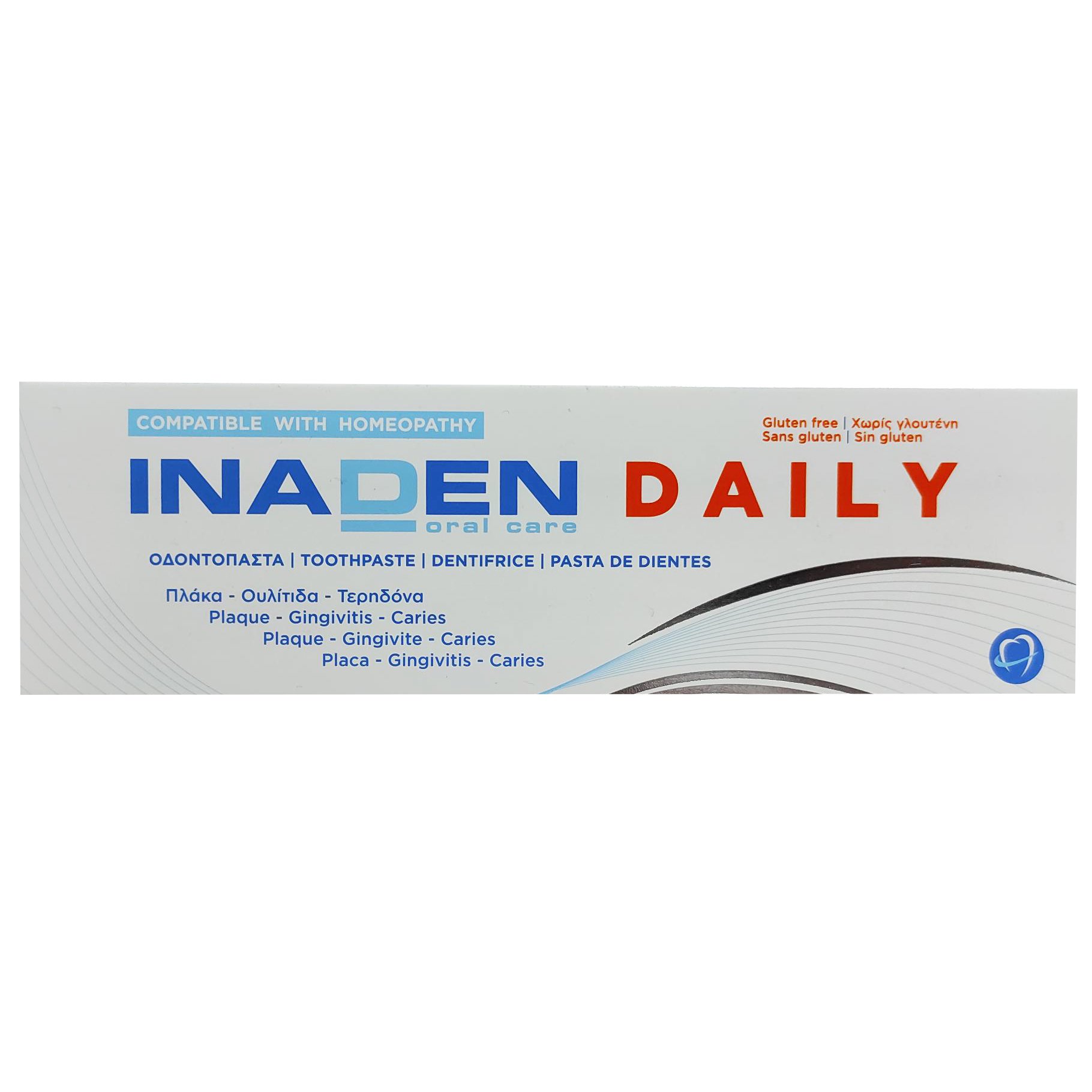 Inaden Daily Oral Care Toothpaste Φθοριούχος Οδοντόκρεμα για Προστασία από την Τερηδόνα, Πλάκα & Ουλίτιδα 75ml