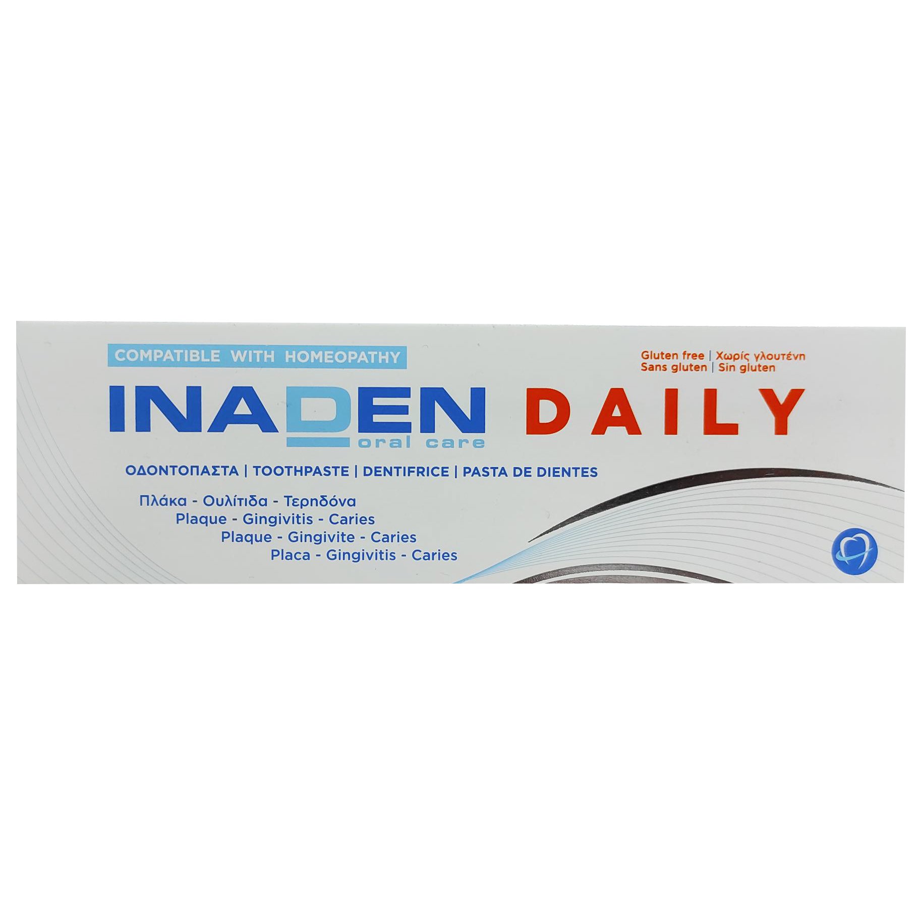 Inaden Daily Oral Care Toothpaste Φθοριούχος Οδοντόκρεμα για Προστασία από την Τερηδόνα, Πλάκα & Ουλίτιδα 75ml