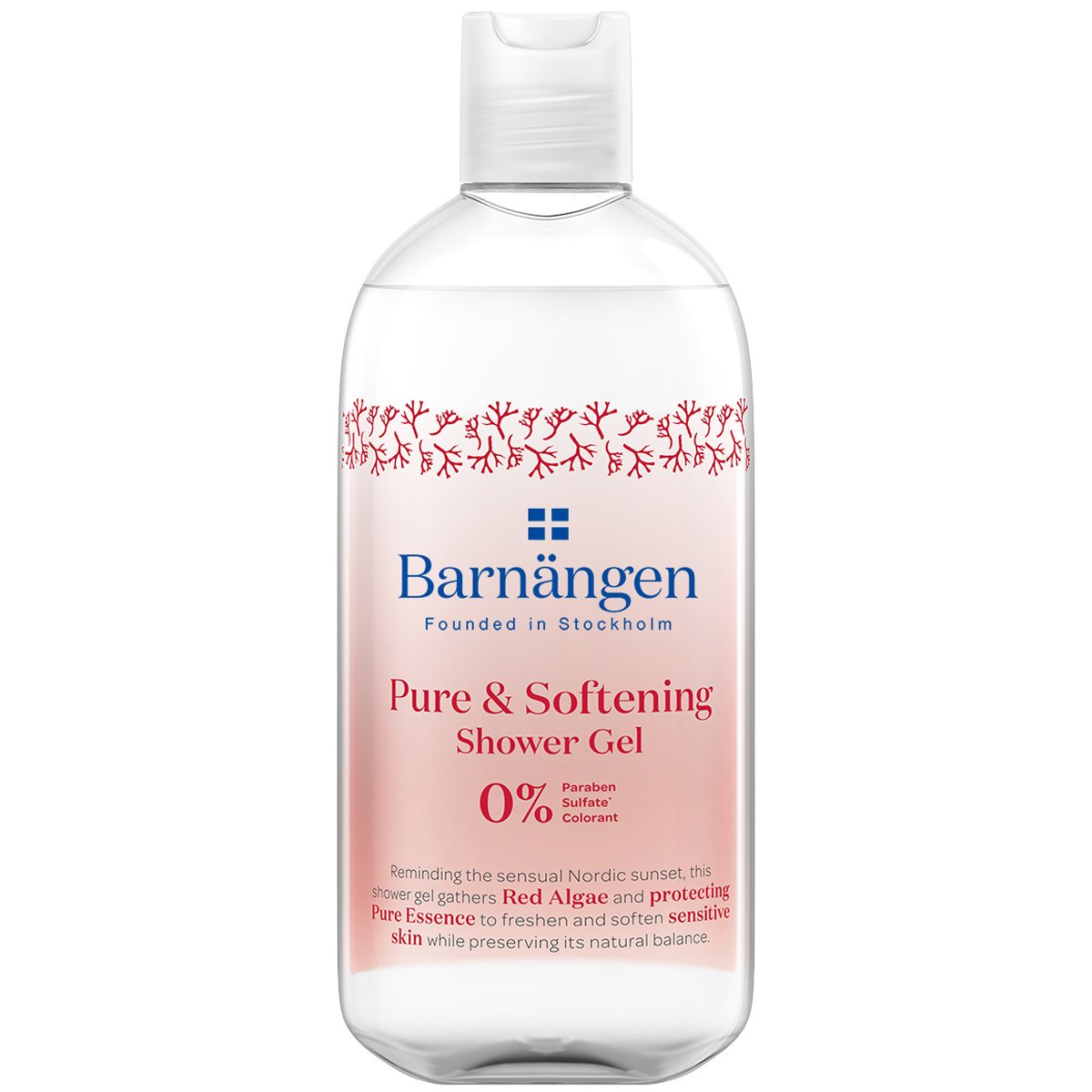 Barnangen Shower Gel Pure & Smoothing Αφροντούς με Κόκκινα Φύκη & Αγνά Περιποιητικά Εκχυλίσματα για Απαλή Επιδερμίδα 400ml
