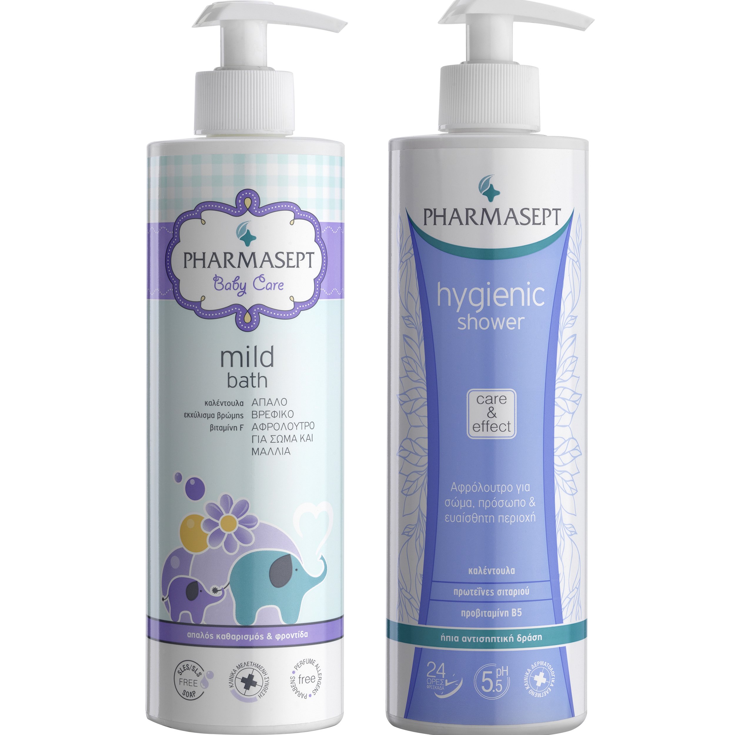 Pharmasept Πακέτο Προσφοράς Tol Velvet Baby Mild Bath 500ml & Tol Velvet Hygienic Shower 500ml σε Ειδική Τιμή