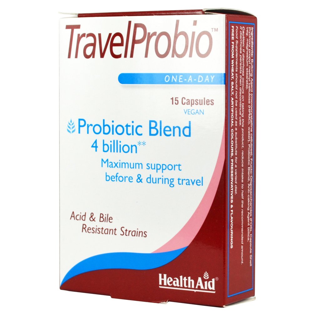 Health Aid Travel Probio Διατήρηση της Εντερικής Χλωρίδας 15caps