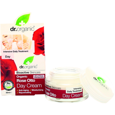 Dr Organic Organic Rose Otto Day Cream Κρέμα Ημέρας με Βιολογικό Έλαιο Τριαντάφυλλου 50ml