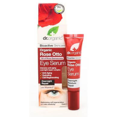 Dr.Organic Rose Otto Eye Serum Αντιγηραντικός Ορός Ματιών με Βιολογικό Έλαιο Τριαντάφυλλου για ΄Ώριμες Επιδερμίδες 15ml