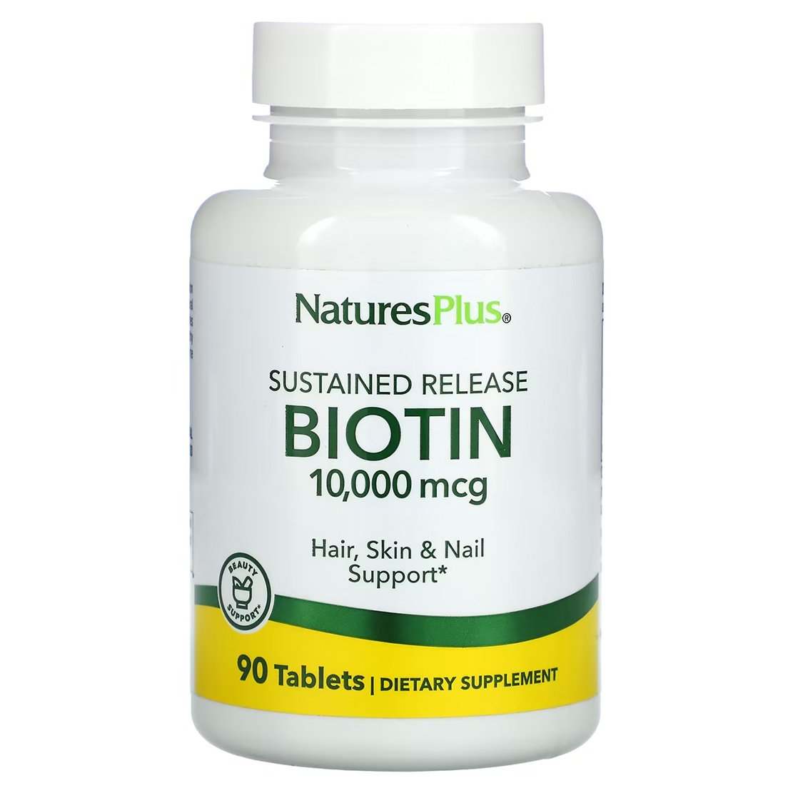 Natures Plus Biotin 10mg Συμπλήρωμα Διατροφής για την Υγεία των Μαλλιών, Νυχιών και του Δέρματος 90tabs