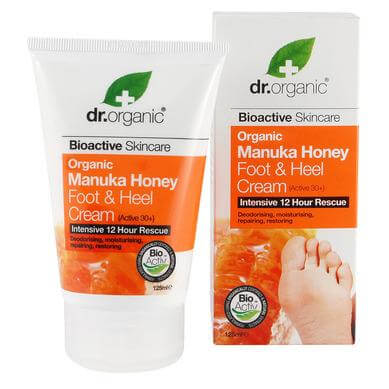 Dr Organic Organic Manuka Honey Foot and Heel Cream Κρέμα Ποδιών και Πελμάτων με Βιολογικό Μέλι Μανούκα 125ml