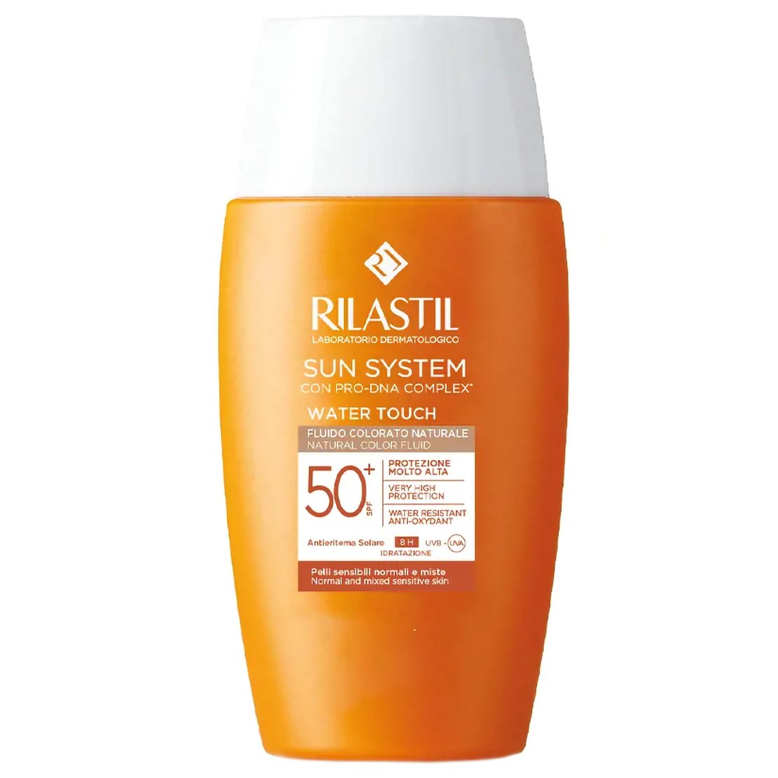 Rilastil Rilastil Sun System Water Touch Colored Moisturizing Face Fluid Spf50+ Λεπτόρρευστο Αντηλιακό, Ενυδατικό Γαλάκτωμα Προσώπου με Πολύ Υψηλή Προστασία & Ματ Αποτέλεσμα 50ml