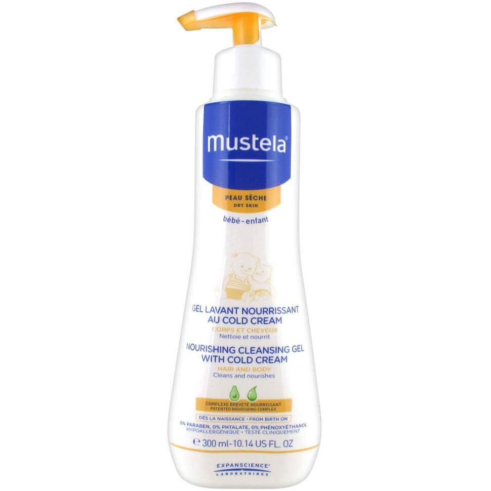 Mustela Nourishing Cleansing Gel With Cold Cream Βρεφικό-Παιδικό Τζελ Καθαρισμού για Σώμα και Μαλλιά 300ml