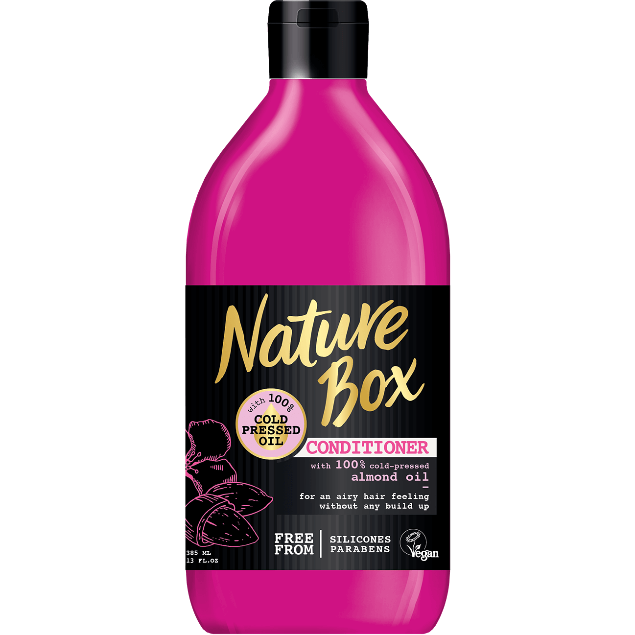 Nature Box Conditioner Almond Κρέμα Μαλλιών για Όγκο με Έλαιο Αμυγδάλου 385 ml