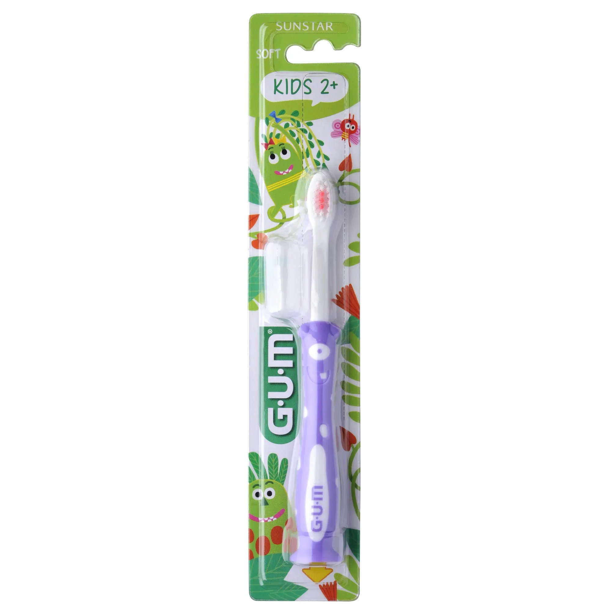 Gum Gum Sunstar Kids 2 Years+ Soft Toothbrush Παιδική Οδοντόβουρτσα με Βεντούζα Στερέωσης από 2 Ετών 1 Τεμάχιο Κωδ 901 - Μωβ
