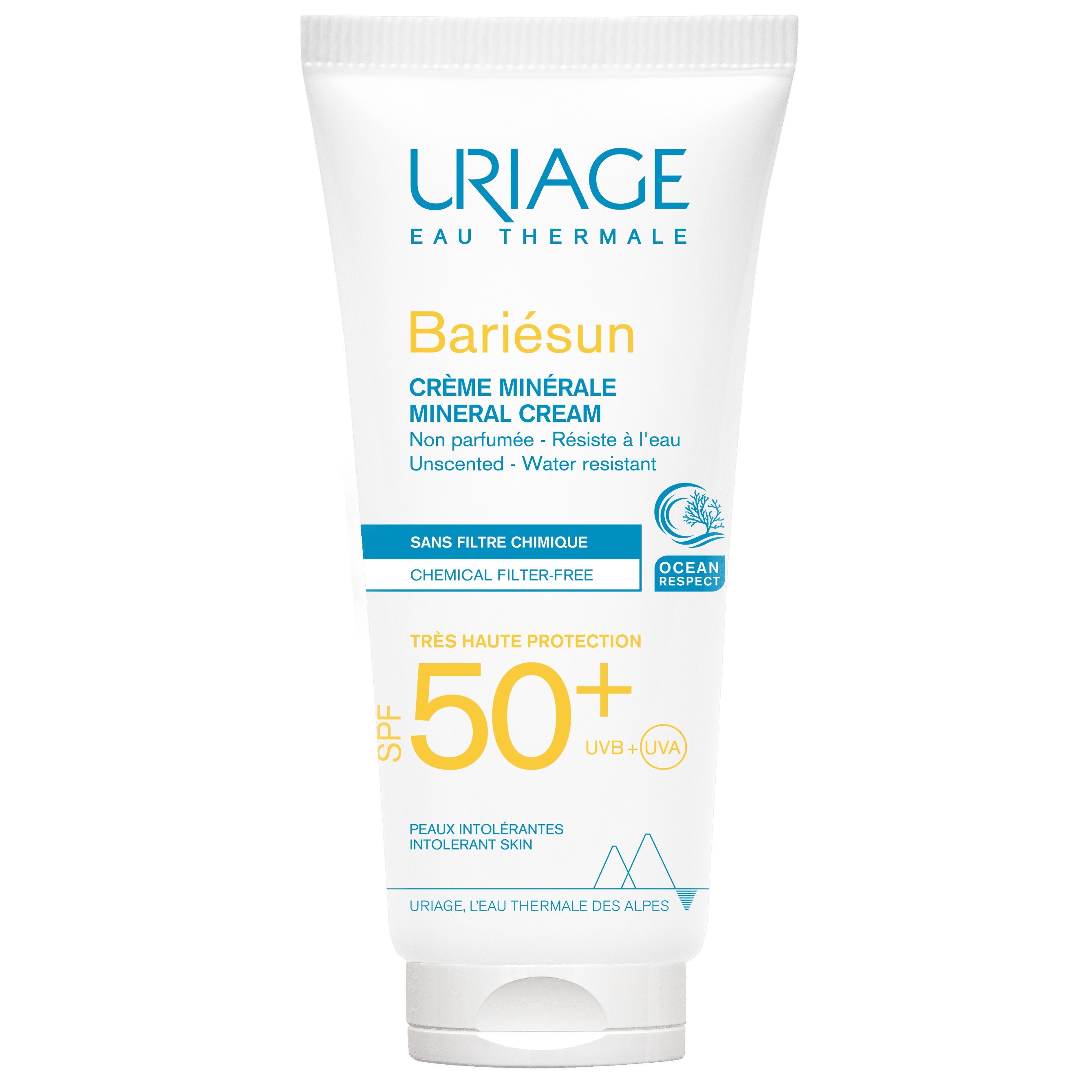 Uriage Bariesun Spf50+ Mineral Cream Αντηλιακή Κρέμα Προσώπου, Σώματος Πολύ Υψηλής Προστασίας, Κατάλληλη για Ευαίσθητο Δέρμα 100ml
